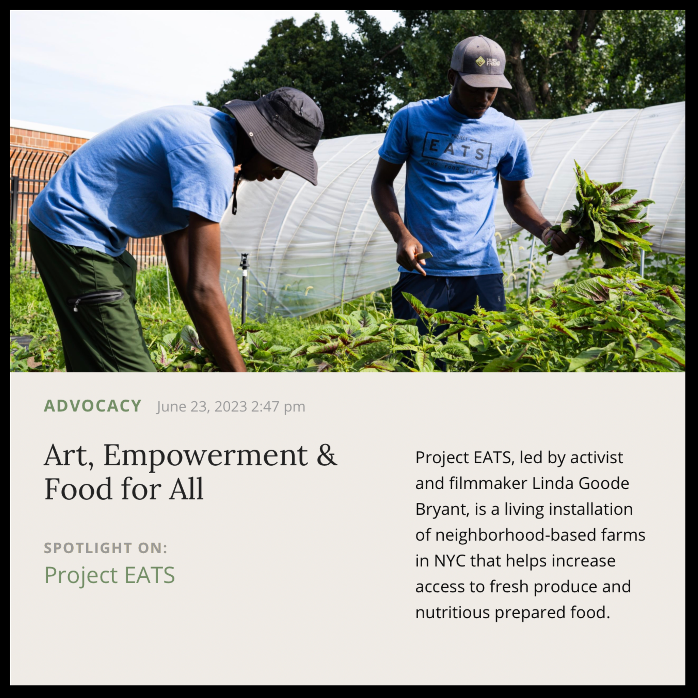 Musings | June 2023 | Project EATS