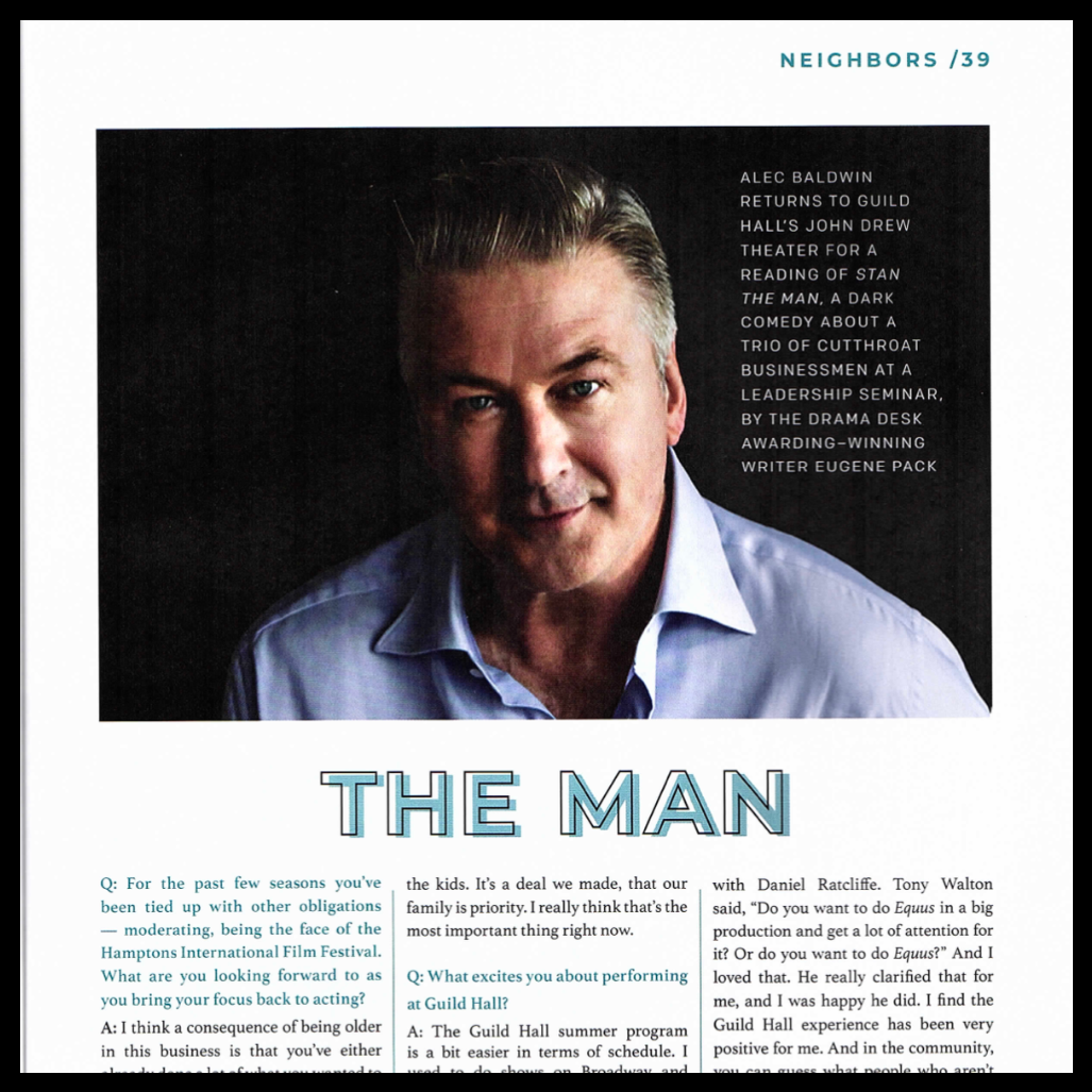 EAST Magazine 2019 | Alec Baldwin