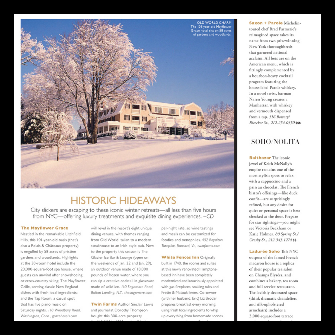 Manhattan Magazine | December 2015 | Historic Hideaways