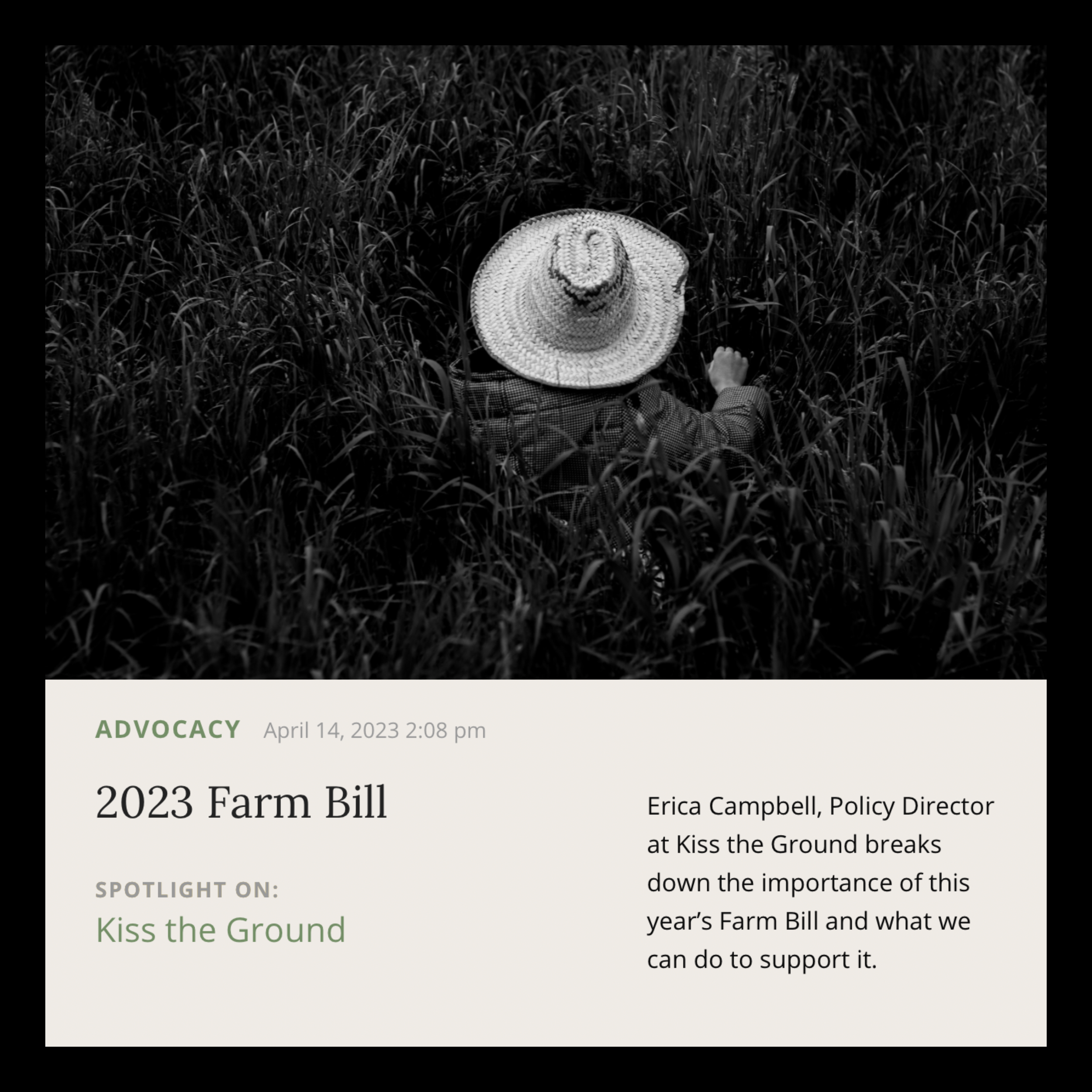 Musings | April 2023 | Kiss the Ground