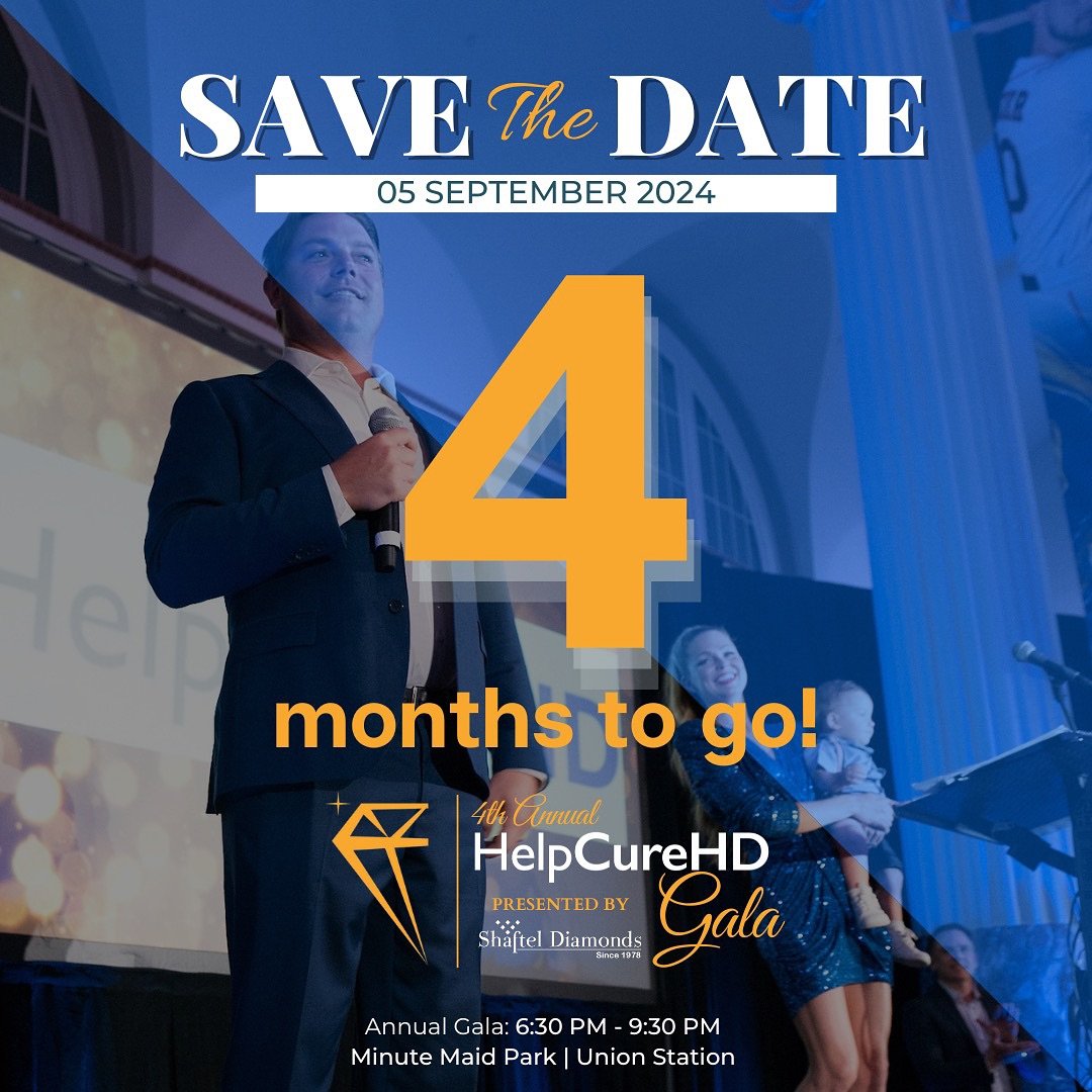 We are just four months away from our 4th Annual Gala!&nbsp;&nbsp;💙🤩 Get ready for a night of raising funds for families at-risk of HD to achieve their dreams of having a child that is HD-free through PGT-IVF.

Click the link in our bio for sponsor
