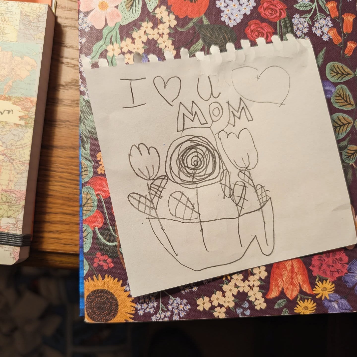 Perks of motherhood. Secret notes left on bedside table π