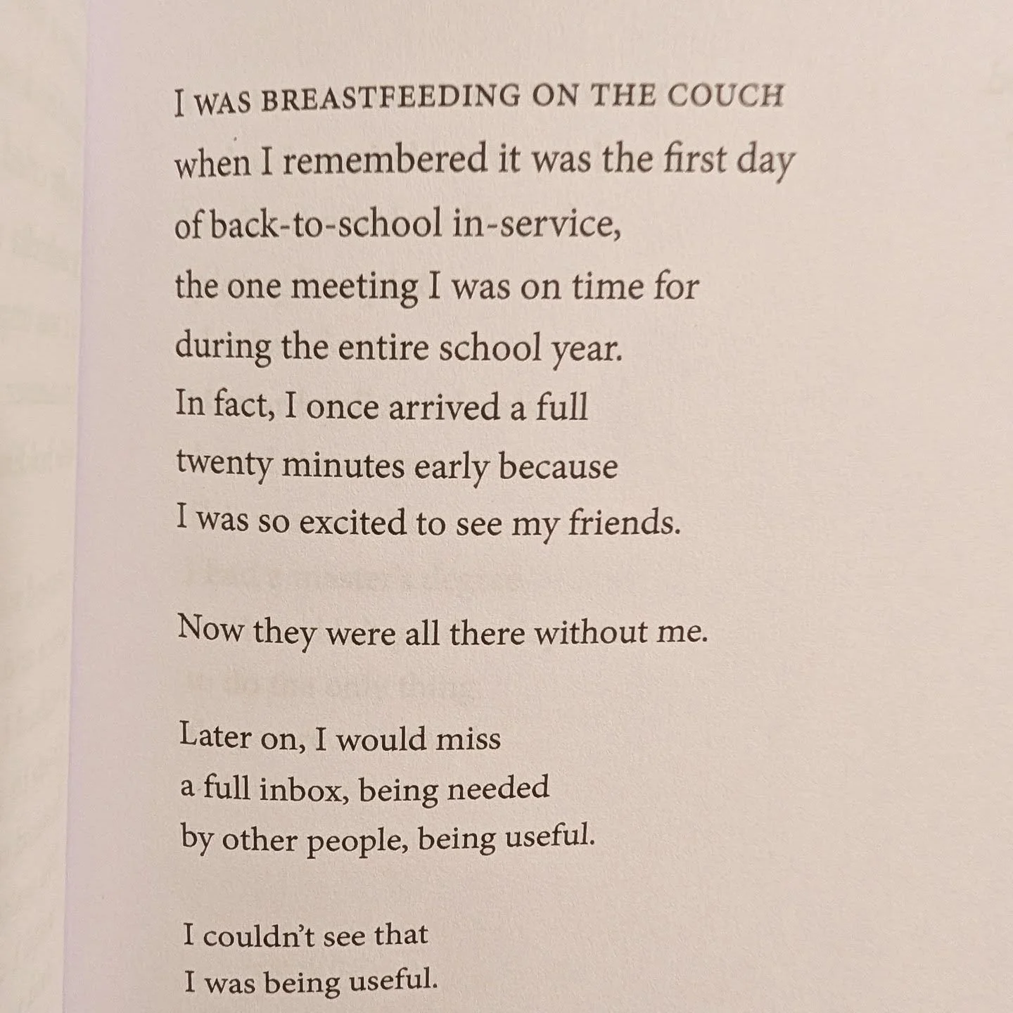 Tomorrow is the first day of teacher in-service. Will I be early? Doubtful. Grateful and excited?
Absolutely.
Excerpt from p. 101 of Today I Left the House