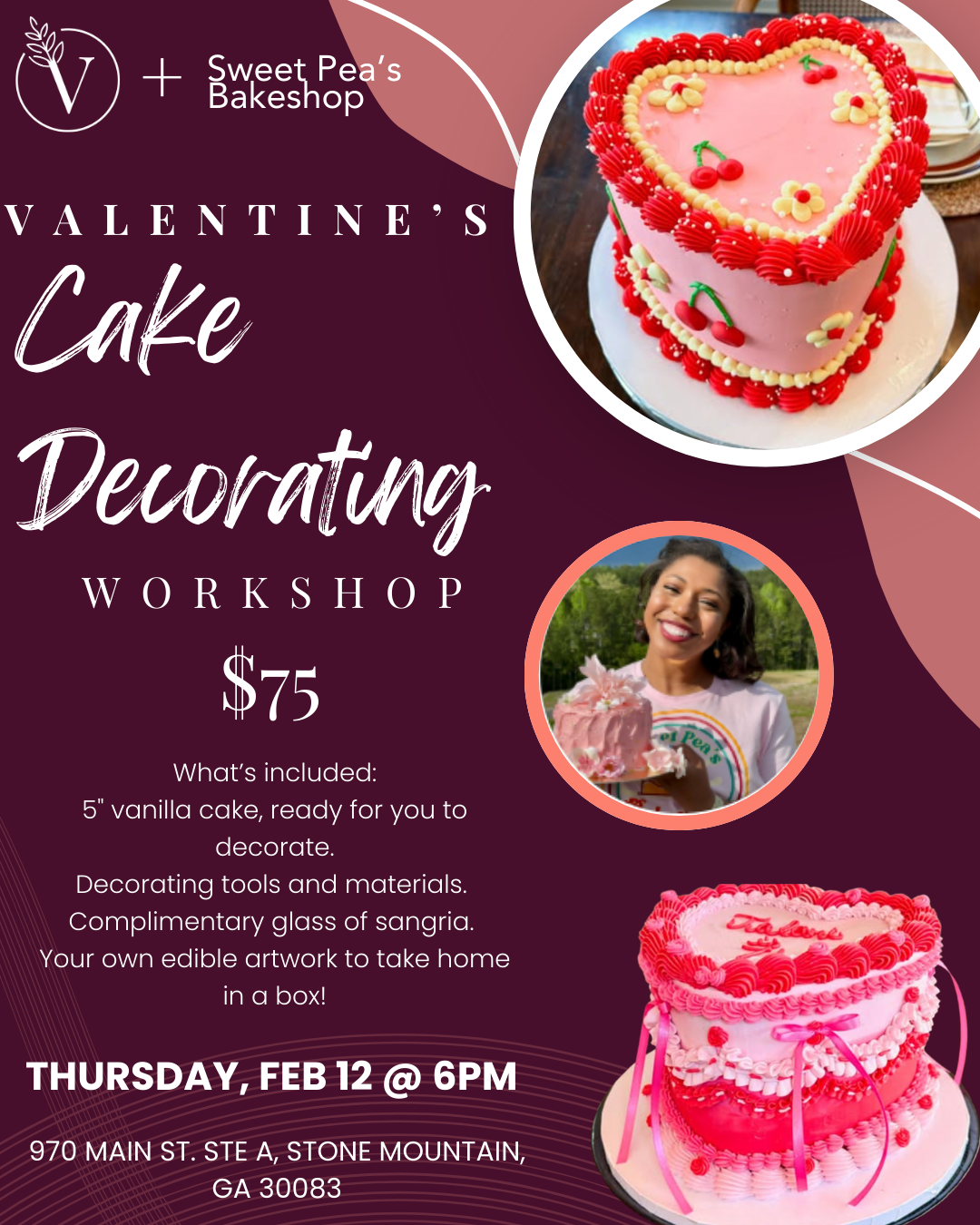 Closed for Valentine's Cake Decorating Workshop!