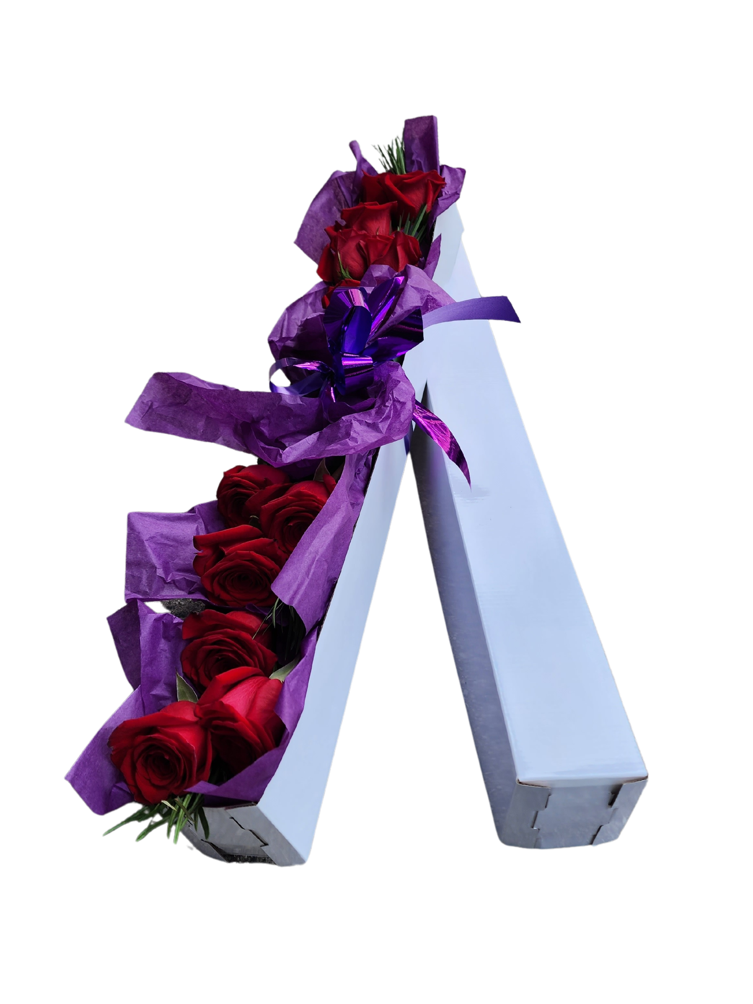 Red Rose White Presentation Box - Valentine's Day Order