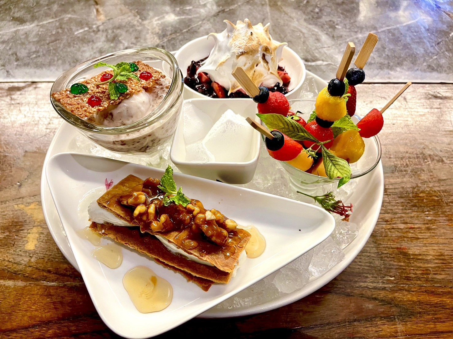 Signature dessert platter to be shared for 3-4 people