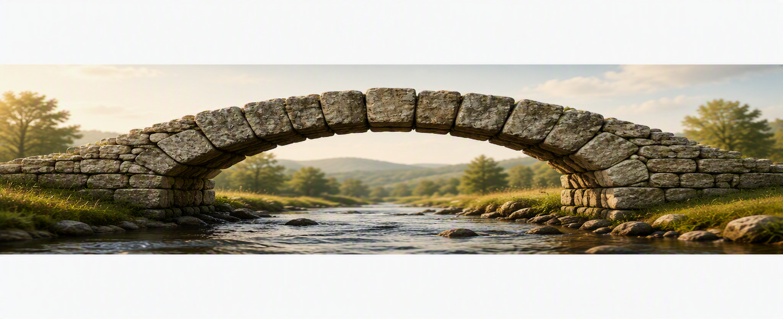 Stone bridge representing a track record built loan by loan
