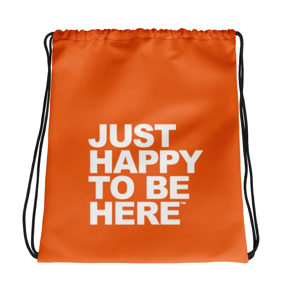 Liberty Bags Large Drawstring Backpack - 17" Nylon Backpack In Orange (One Size)
