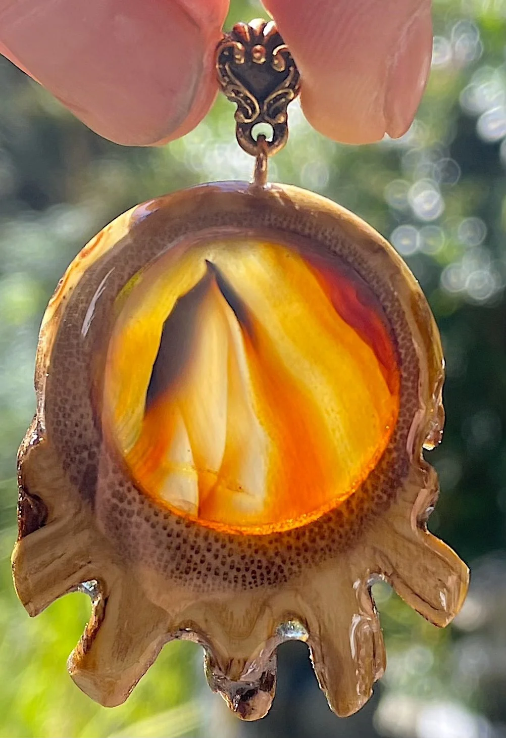 "Flame Root" Sun Root Pendant