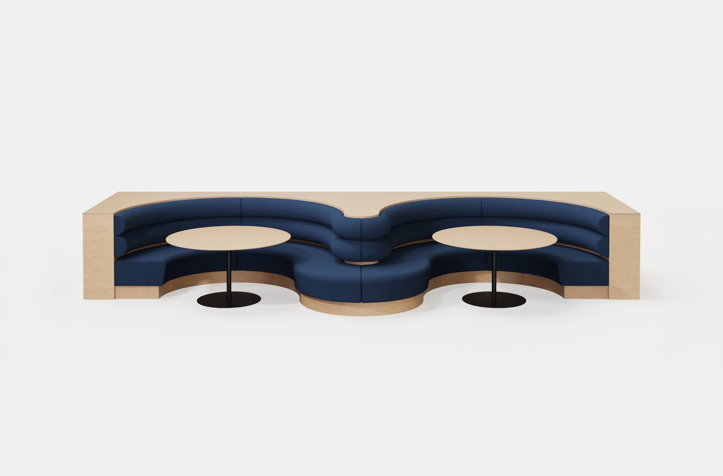 Sinuous Double Booth