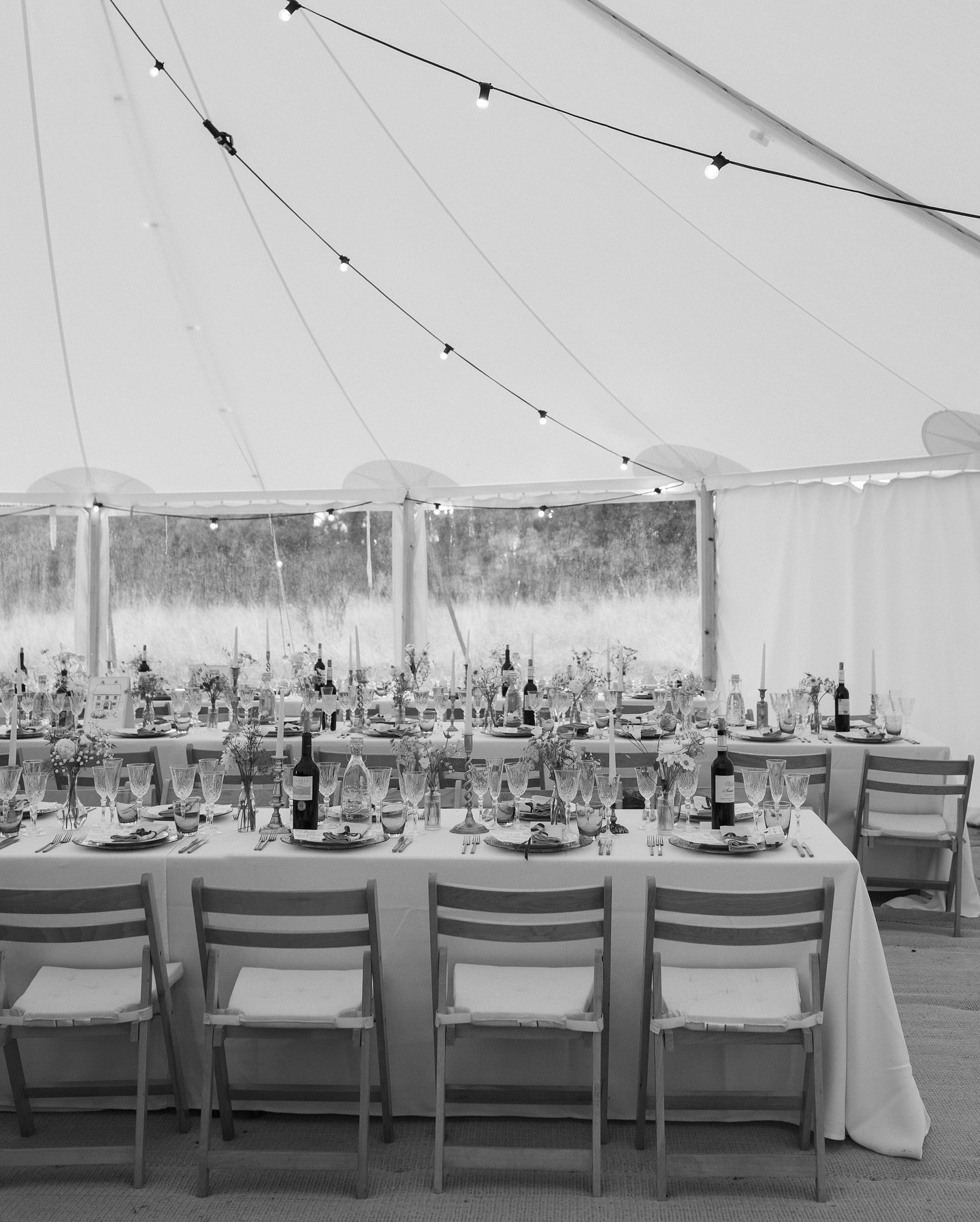 Finn &amp; Millie&rsquo;s marquee reception on Finn&rsquo;s parents&rsquo; property &mdash; one unforgettable time and one heck of a party! 🍾🍾