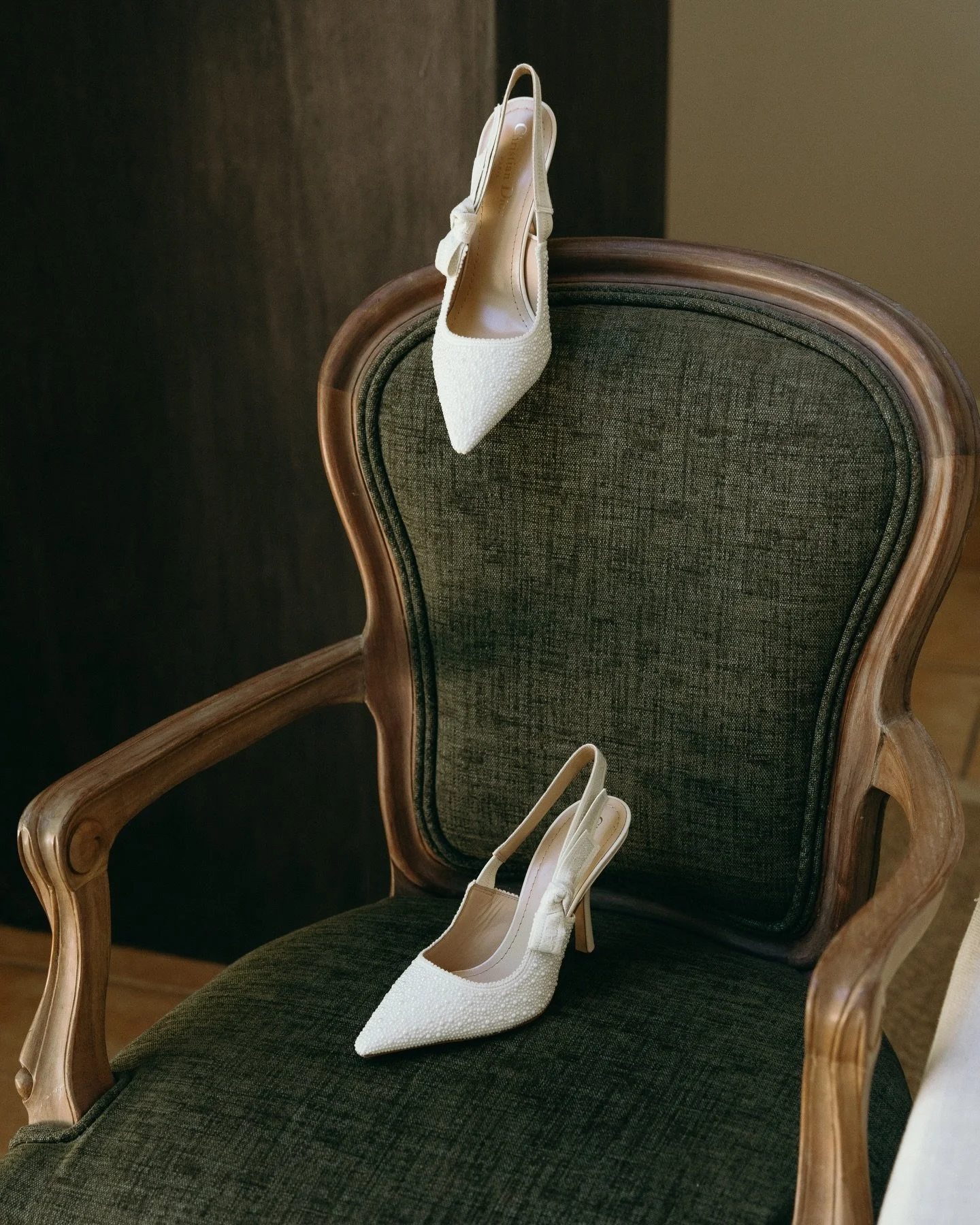 A collection of wedding footwear.