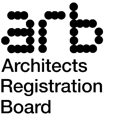 Logo of the Architects Registration Board featuring a stylized human face outline and the organization's name.