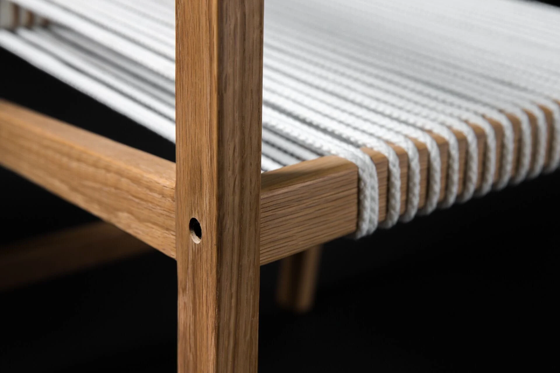 Oak and Cord Chair