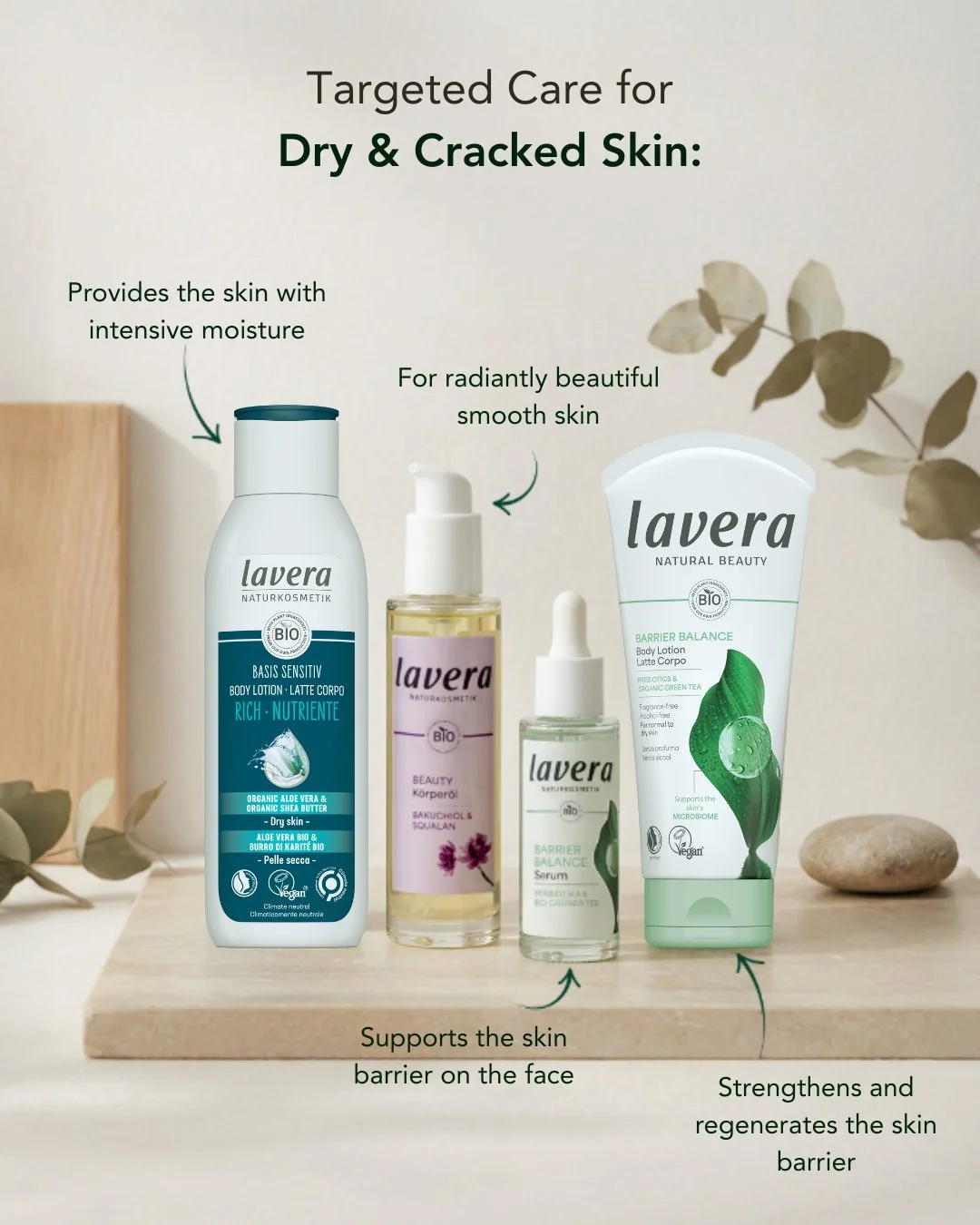 Whatever the weather, we&rsquo;ve got you covered. Create your perfect dry-skin ritual with our top four hydration heroes. Say goodbye to that tight feeling and hello to a natural, healthy glow.

#laverauk #naturalskincare #naturalbodycare #bodycare 