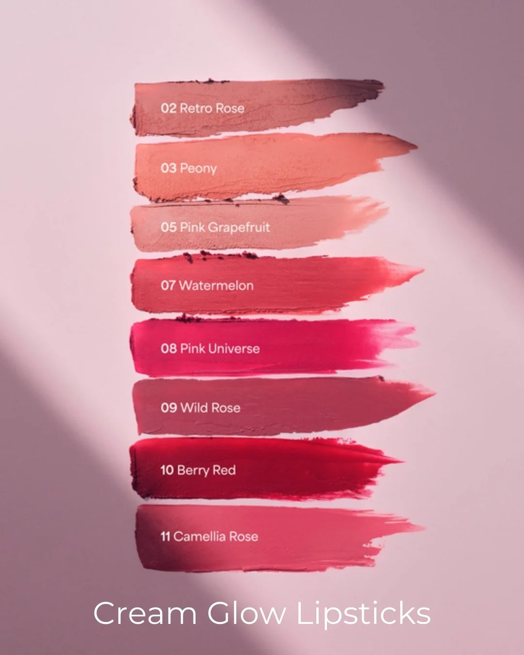 Stop choosing between colour and comfort. 💋

Our Cream Glow Lipstick range is designed to treat your lips while you wear it. They deliver intense colour to the lips with an irresistible silky finish and a subtle sheen. The lightweight texture glides