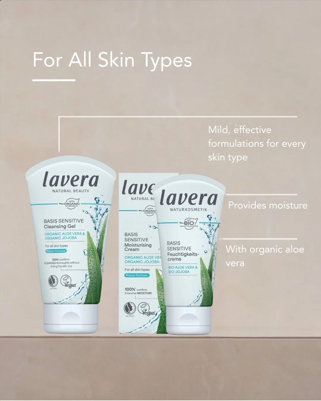 Keep it simple, keep it balanced. ✨ 

The lavera Basis Sensitive Cleansing Gel and Moisturising Cream are the ultimate power couple for all skin types. They don&rsquo;t overcomplicate things&mdash;they just give your skin exactly what it needs to sta