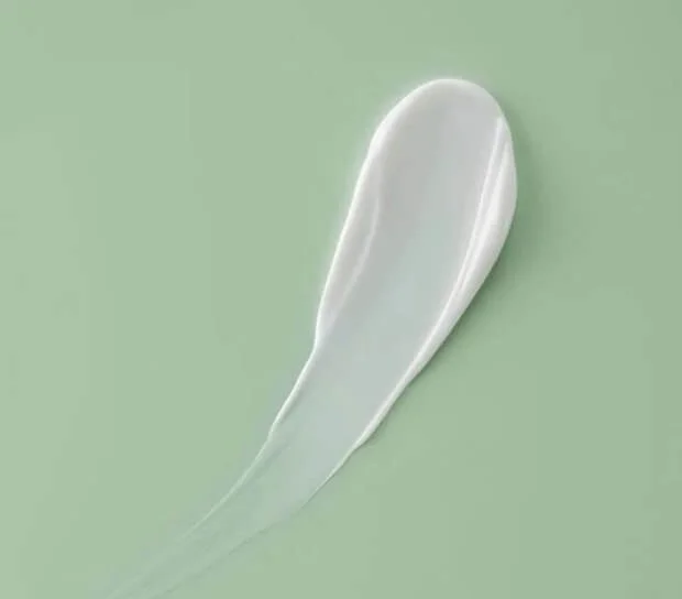 Close-up of a smear of moisturiser.