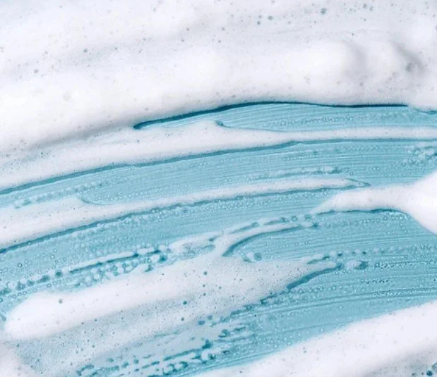 Close-up of face cleanser.