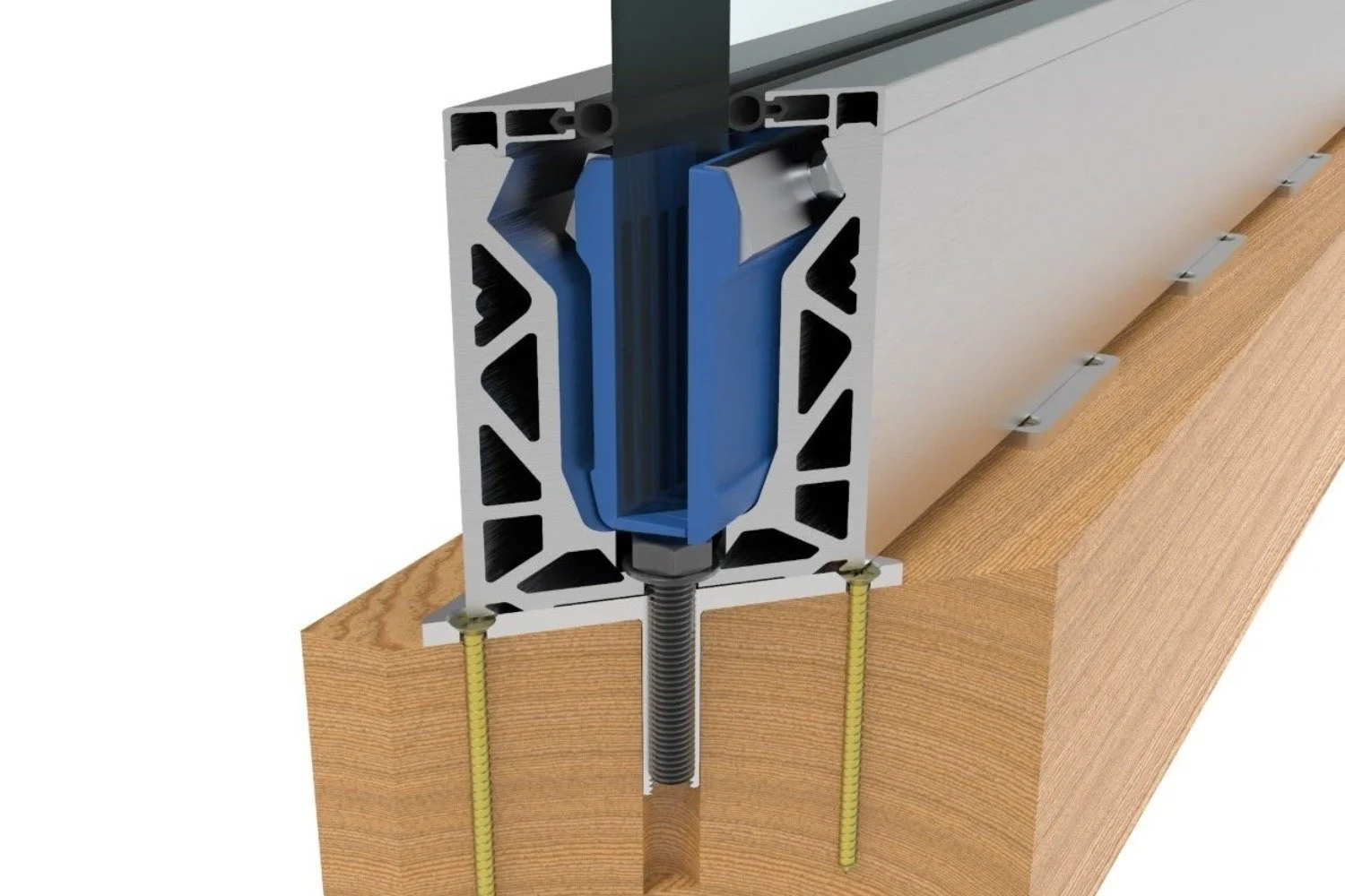 NEW Timber Fixing Plate for Frameless Glass Balustrade by Pure Vista