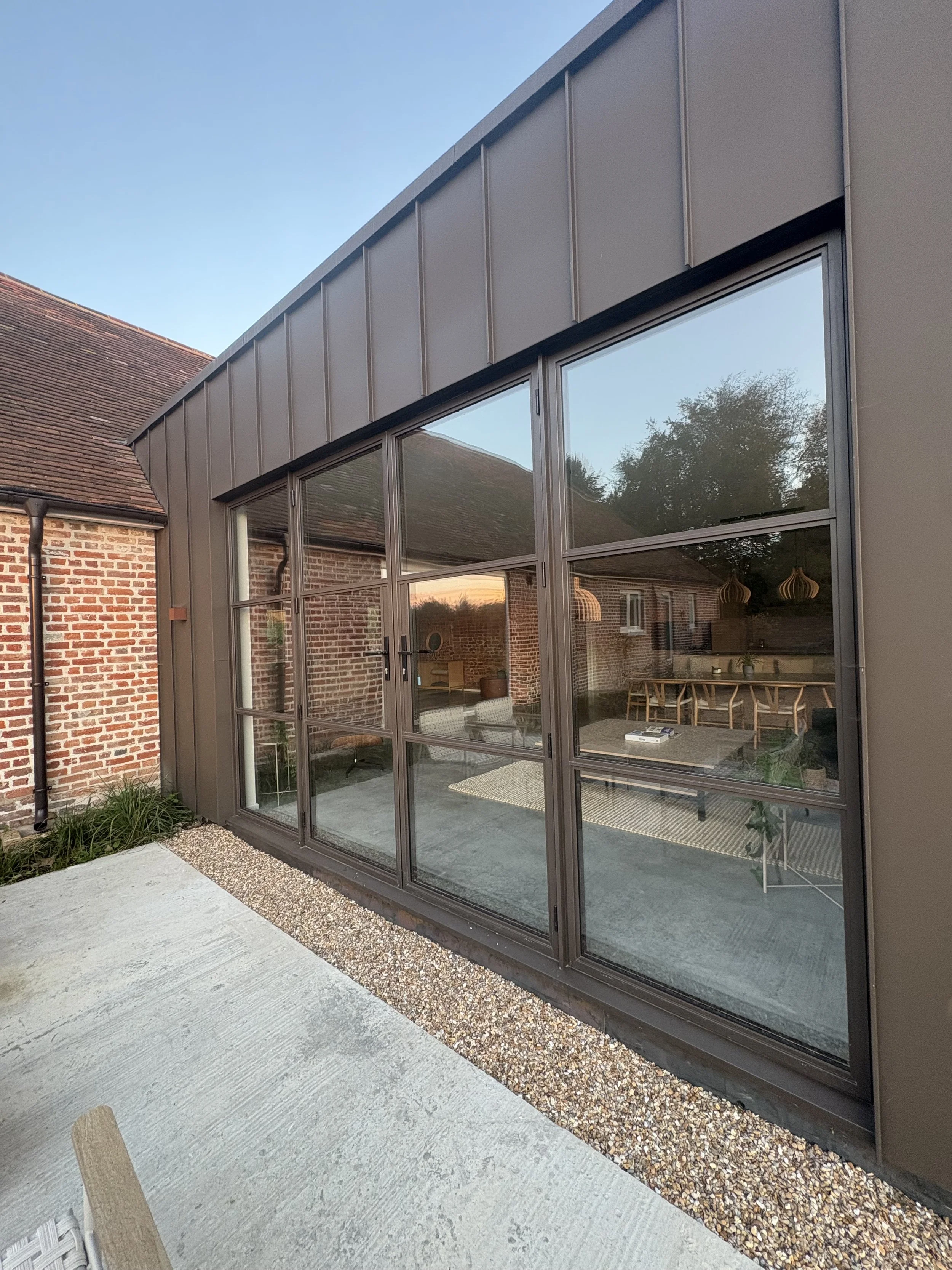 Sheerline Specified by Rhino Aluminium for Heritage Renovation in Eastry, Kent