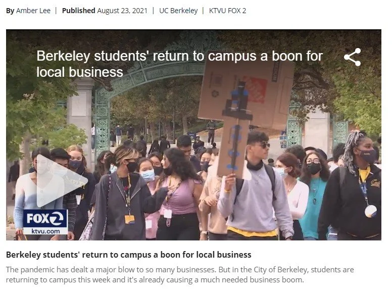 Berkeley students' return to campus a boon for local business