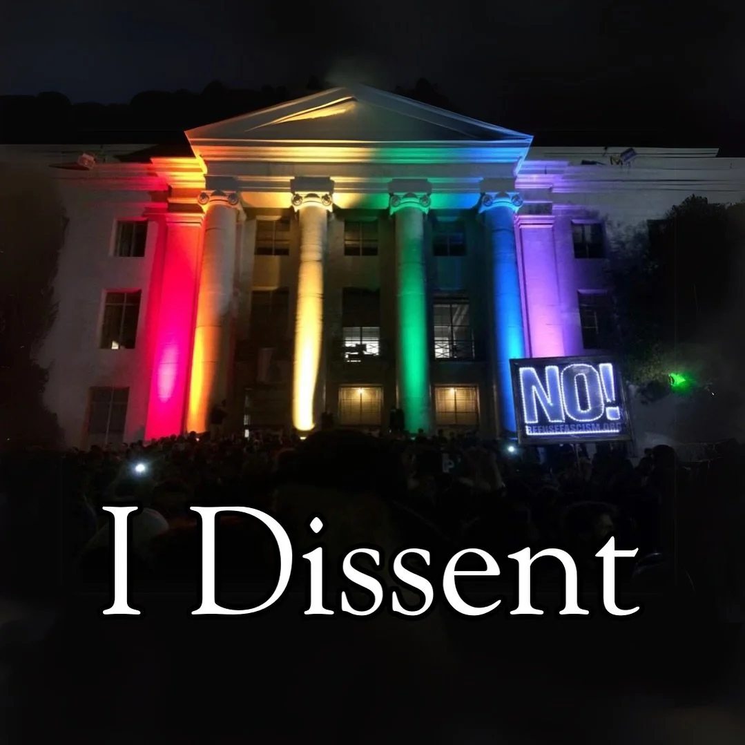I dissent.

I dissent to Donald Trump&rsquo;s confirmation for a second term as president&mdash;a decision that perpetuates harm through policies rooted in authoritarianism, environmental destruction, corporate greed, and the expansion of the carcera