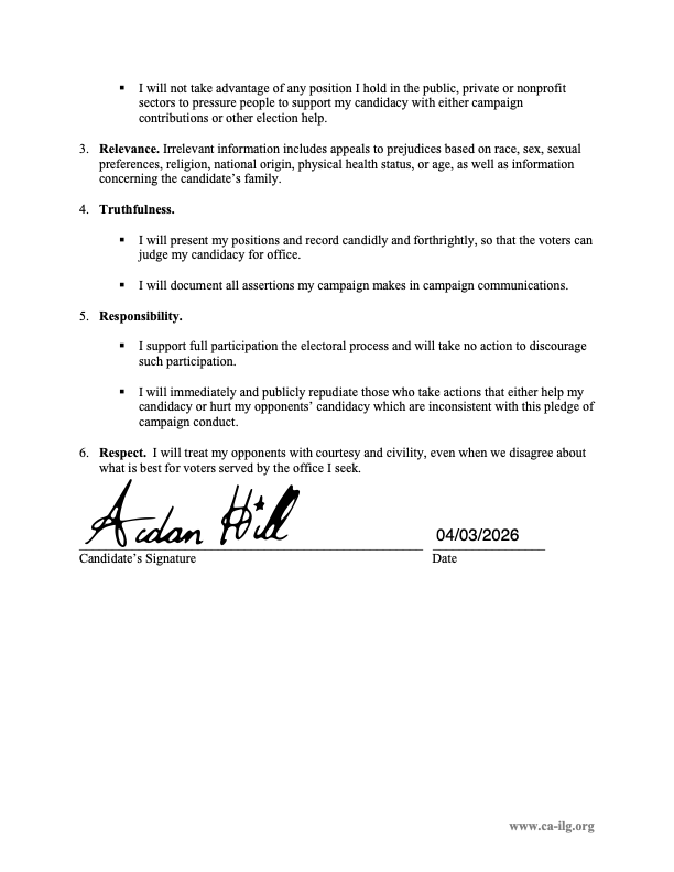 Aidan Hill Berkeley City Council District 7 candidate campaign ethics and accountability statement-2