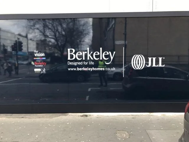 black gloss hoarding for berkeley