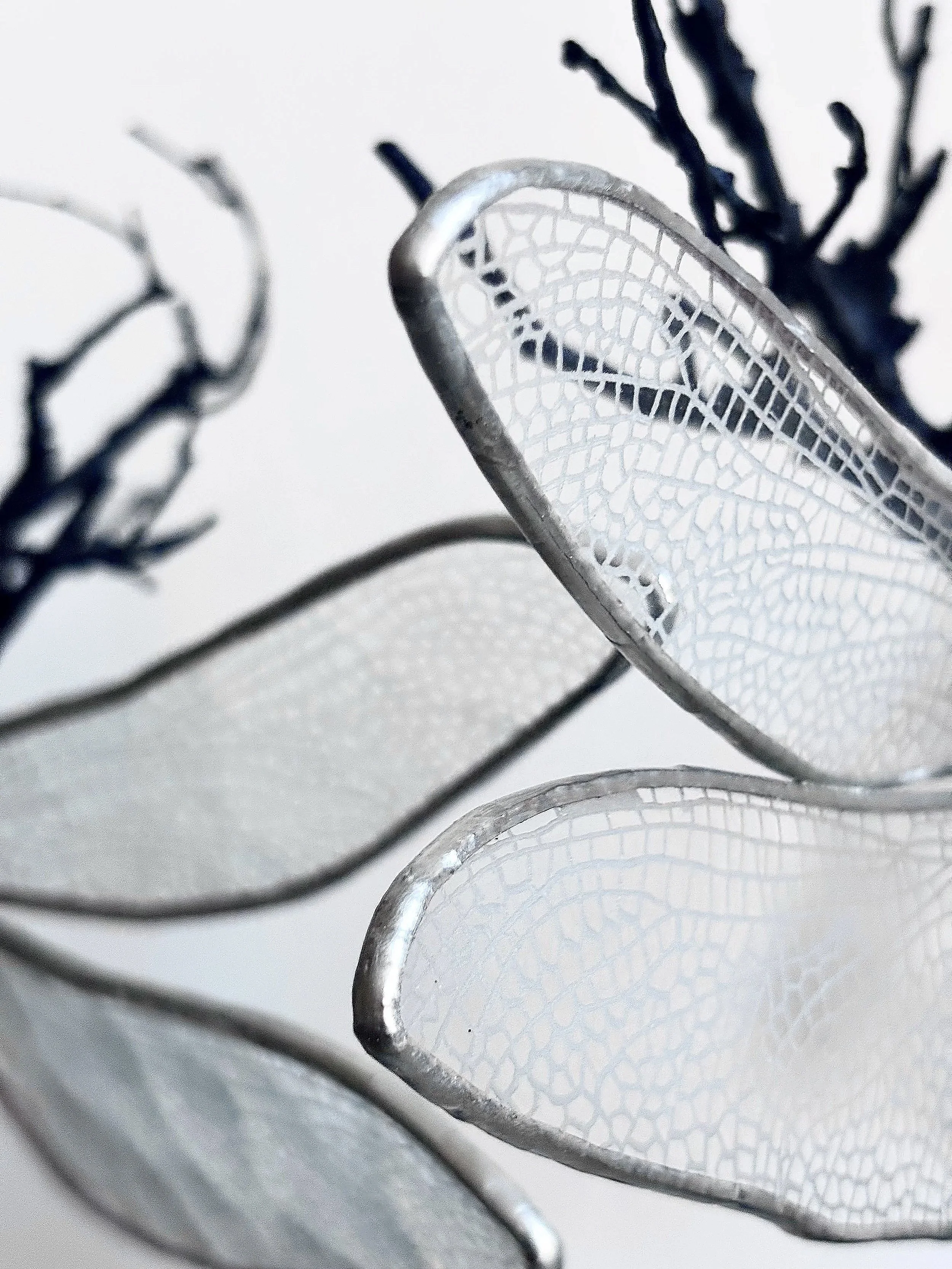 Closeup:  Holding On - Açai & Bonsai  (Hand engraved wings)