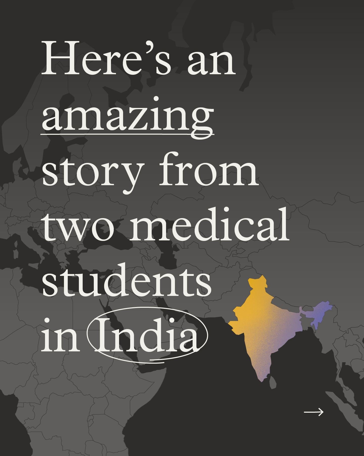 We were so encouraged to hear this story from two medical students working in India!

Let's be praying for Ruth and Sofia as they seek to share God's Word with their fellow medical students.
