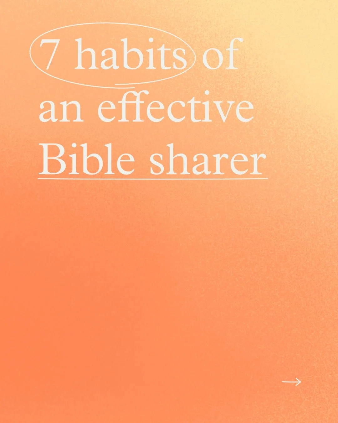 With the Spirit&rsquo;s help, we can all become effective Bible sharers and obey Jesus&rsquo; call to make disciples. 

We designed The Word One to One to help you do this. Find everything you need to get started today at theword121.com
