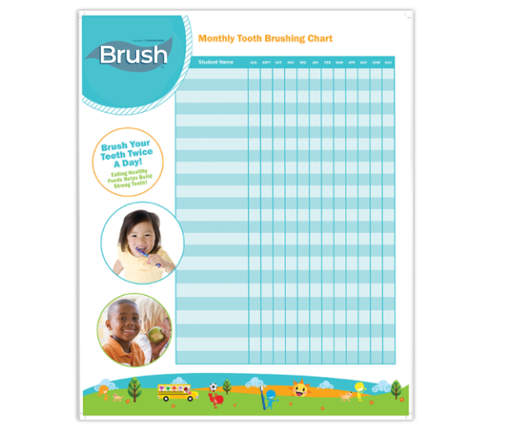 Classroom Brushing Chart Poster