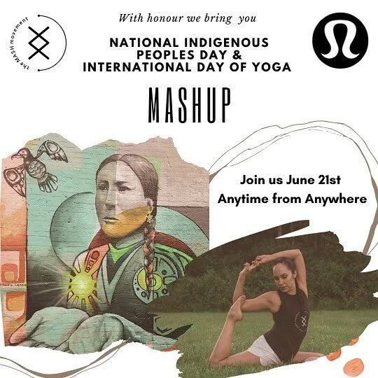 🧡 MASHup announcement 🧡⁣
⁣
Join us June 21st as we honour National Indigenous Peoples Day &amp; International Day of Yoga through movement, music &amp; culture.⁣
⁣
We are honoured to be collaborating with @randi_gardypie &amp; Grammy &amp; Juno nom