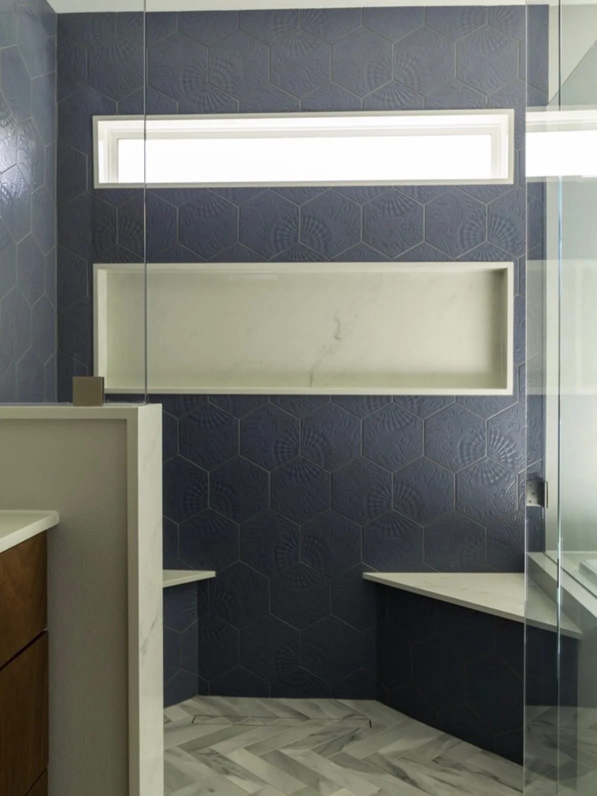 The cure for the common bathroom. We diagnosed the problem (dated &amp; cramped) and prescribed the perfect remedy: a modern shower, sleek new tub, natural light, and cool blue tones. 🚿 ☀️ Swipe for the transformation!
#homerenovation