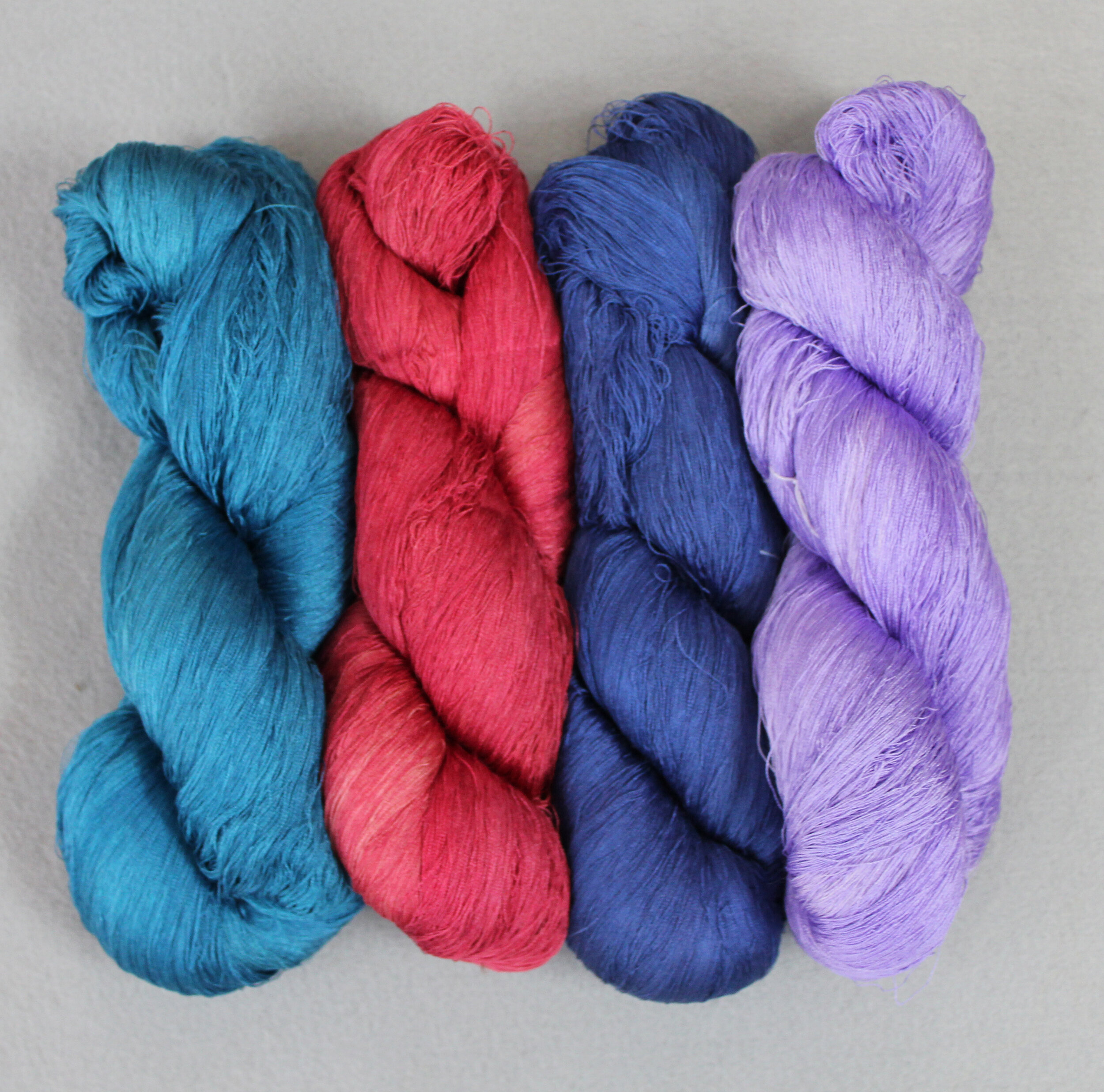 Hand-dyed Spun Silk Yarn - 60/2
