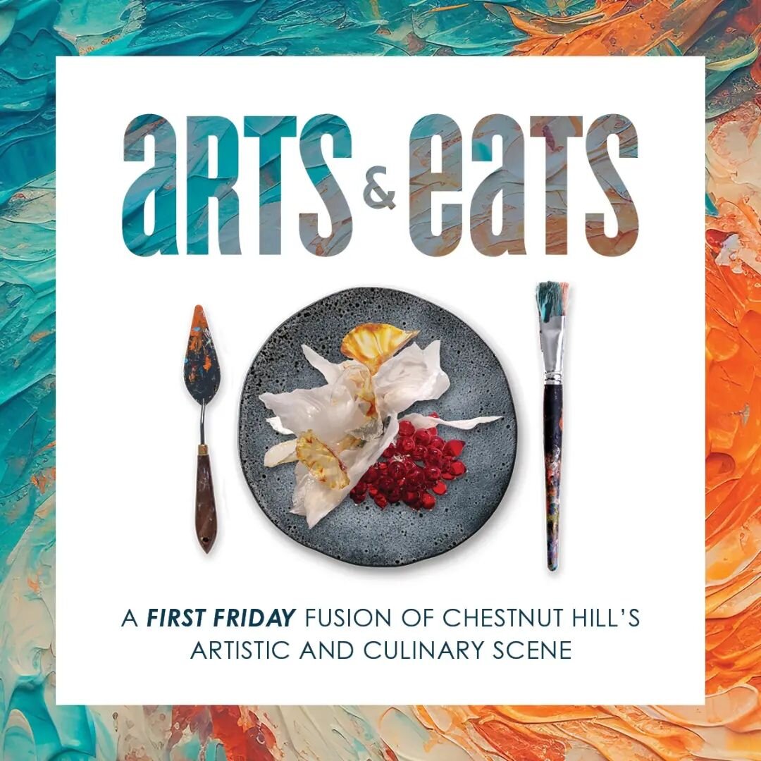 Please join us March 1st from 5-8pm as we kick off Arts &amp; Eats Chestnut Hill🎉⁠
⁠
This is our version of First Fridays - restaurants, art galleries and retail stores in @chestnuthill_pa will be open and offering events, experiences and specials e