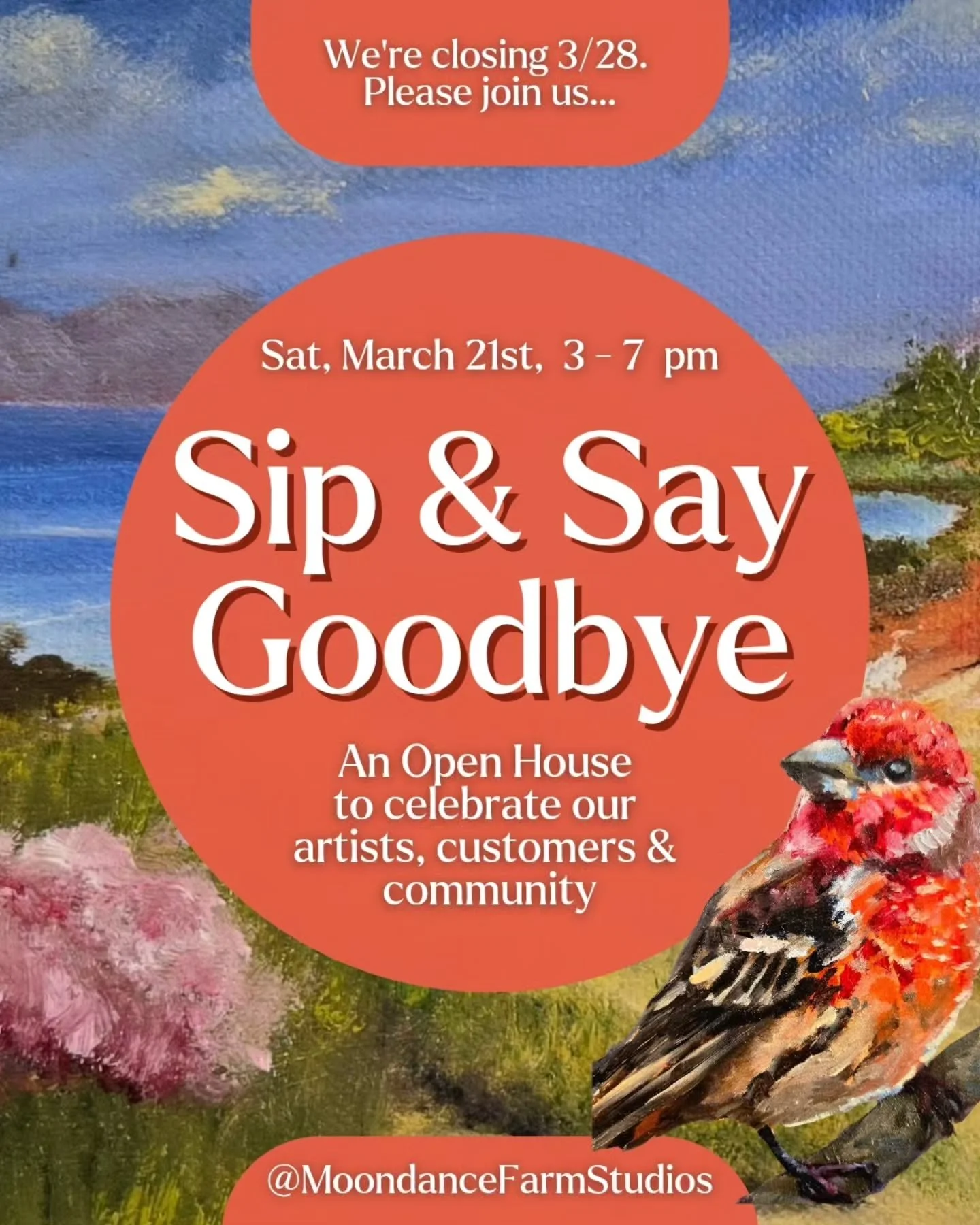 Please join us this Saturday from 3-7pm for a celebration of art and community 🧡 Many of the artists will be here, and we'll have light sips and bites for you to enjoy while perusing their beautiful artwork and handmade items🎨🥂

The 🌟SALE🌟 is in