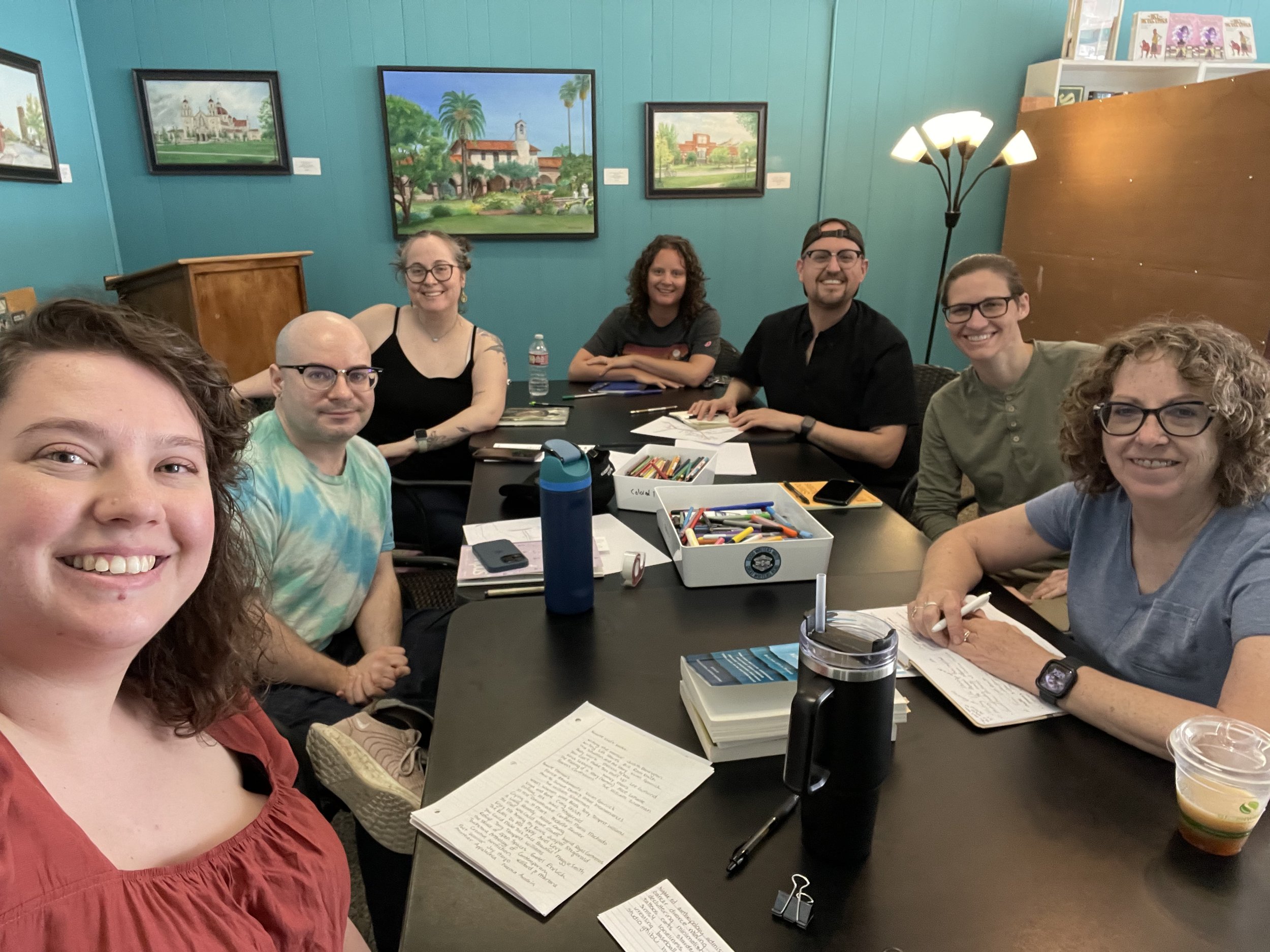 Attendees at Ashley Korpela's Creative Writing Center workshop on writing memoir.