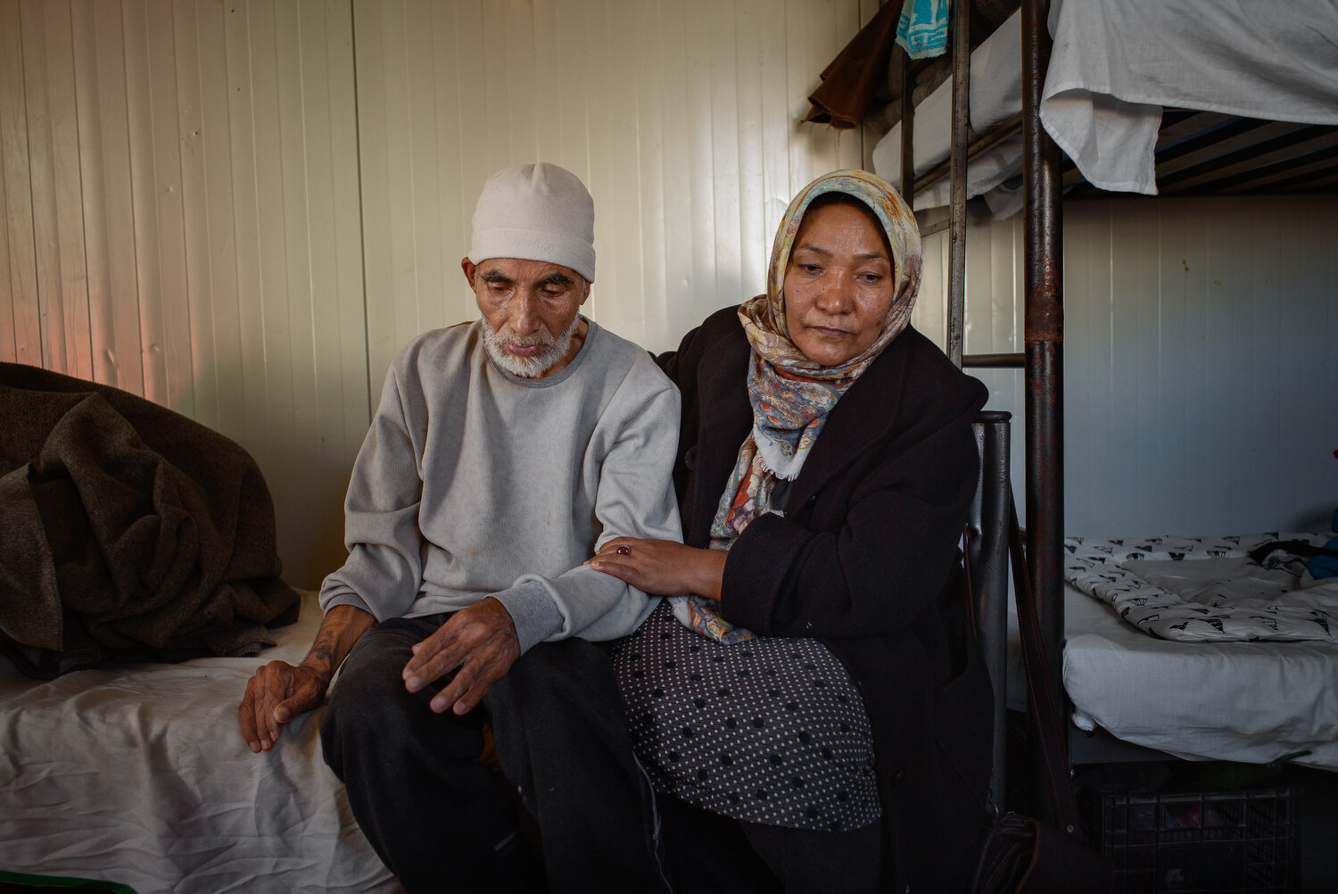  Kara Tepe Camp, Lesbos - 29/11/2019  Abdol Azimi (age 70) is suffering from Parkinson’s Disease, dementia, and post-traumatic stress disorder. He fled Afghanistan with his family after their home was invaded by the Taliban. The women and children we