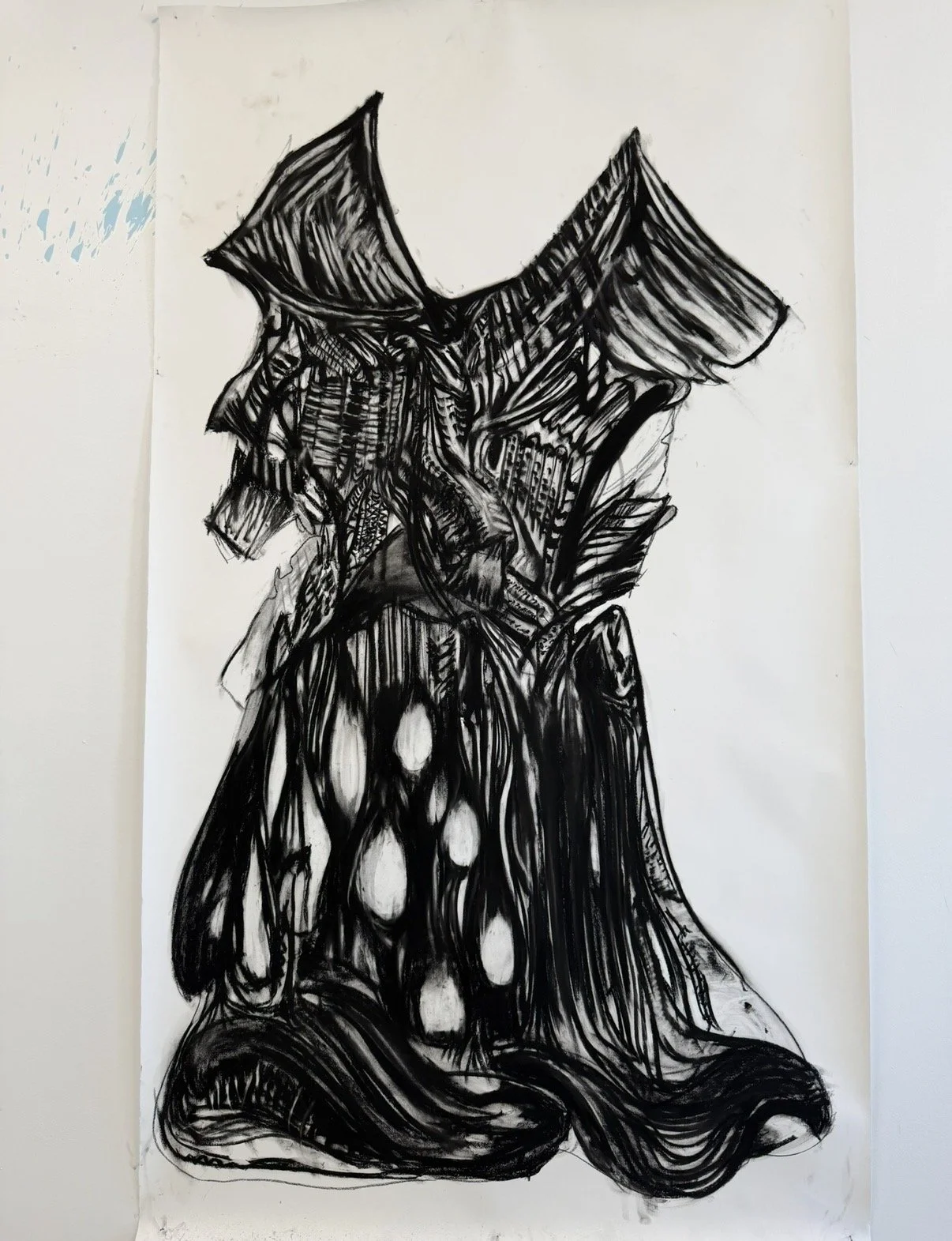 "FIRST MOTHER"  51X91" Charcoal on Arches paper 