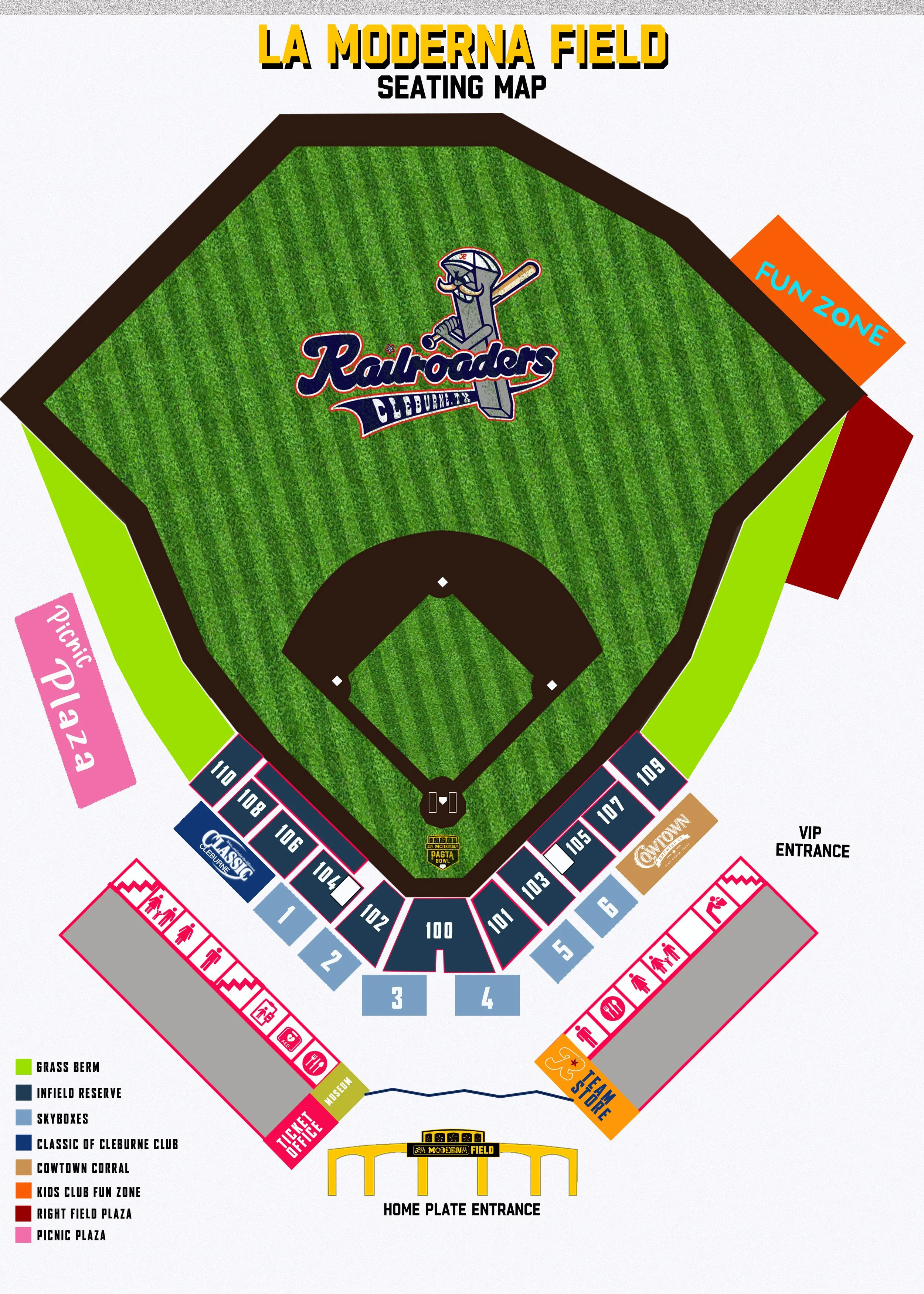 Seating Chart — Cleburne Railroaders