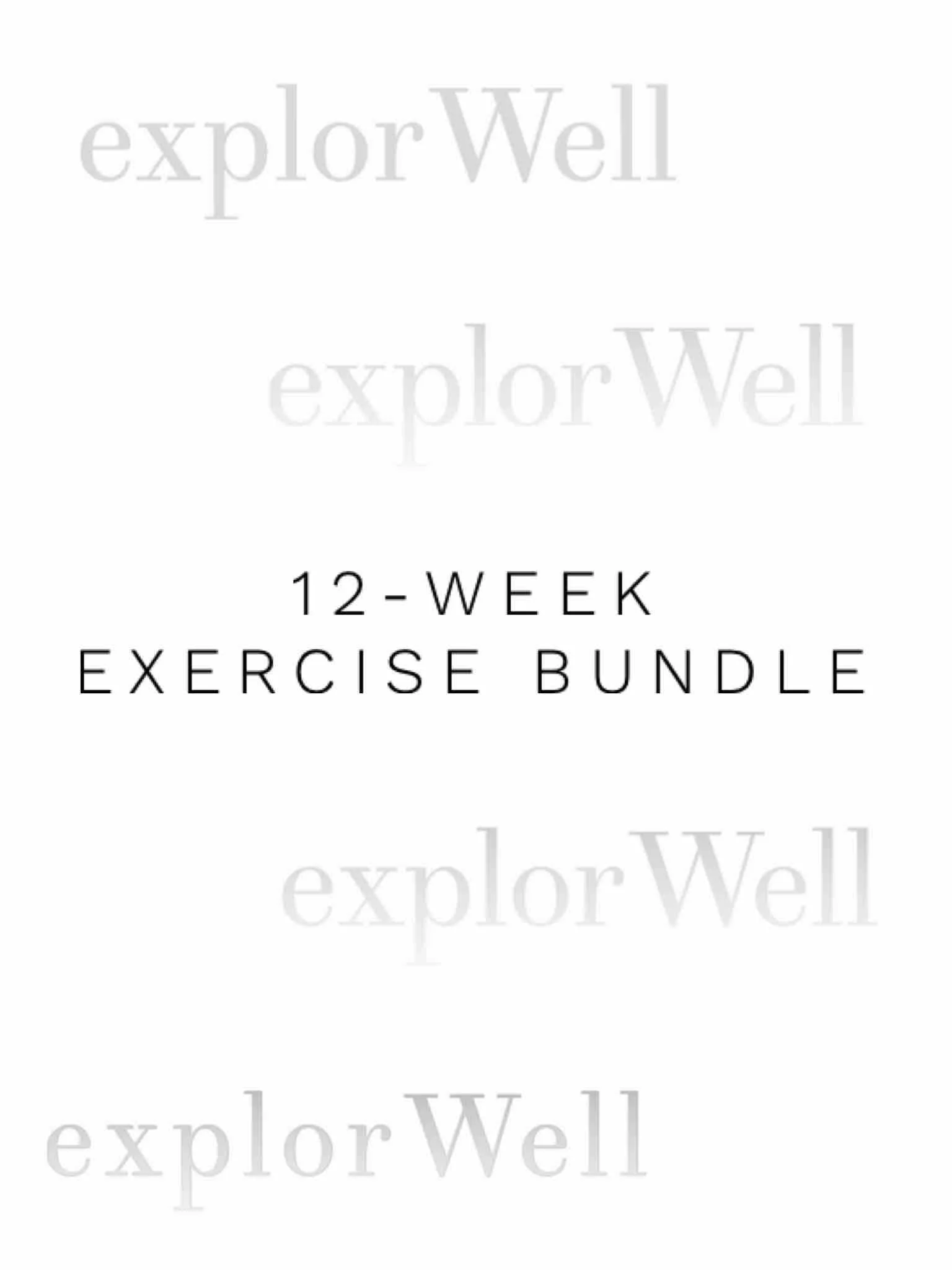 EXERCISE PROGRAM BUNDLE