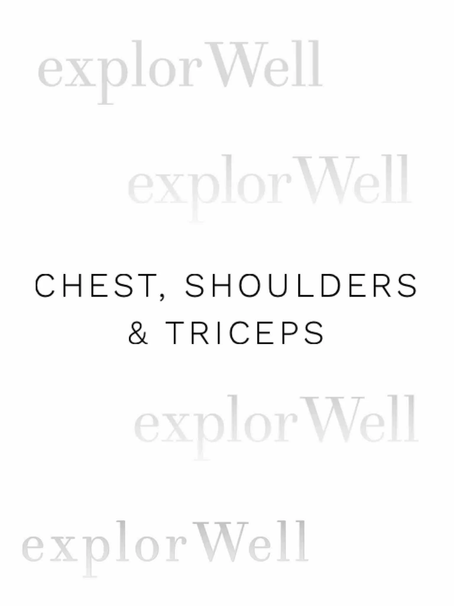 UPPER BODY PUSH (12 WEEK PROGRAM)