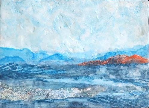 Aegean Scape II, 6.5"x8.5" (SOLD)