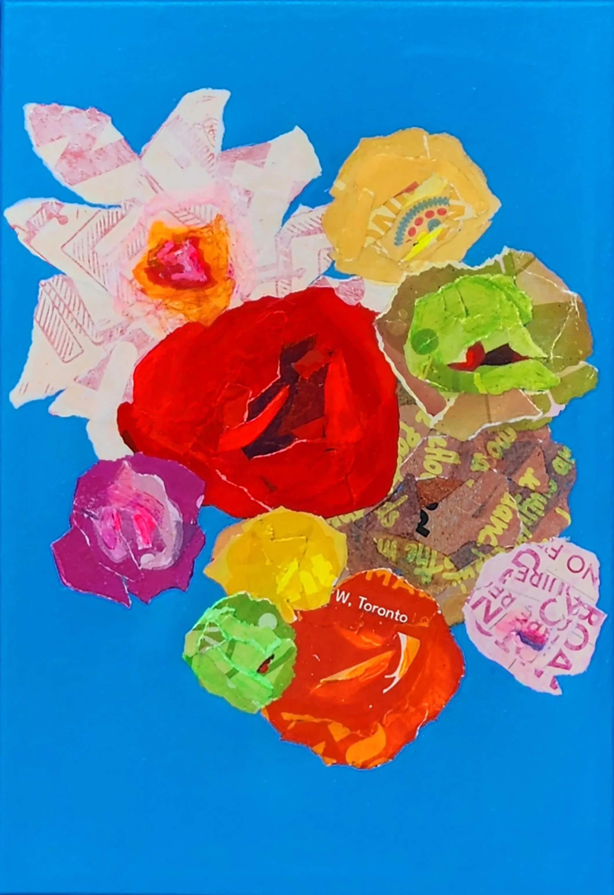 Blue Urban Bloom, 14.5" x 10", 2025