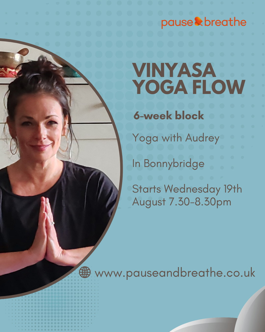 Vinyasa Yoga Flow - Yoga with Audrey - 6-week Block - Bonnybridge