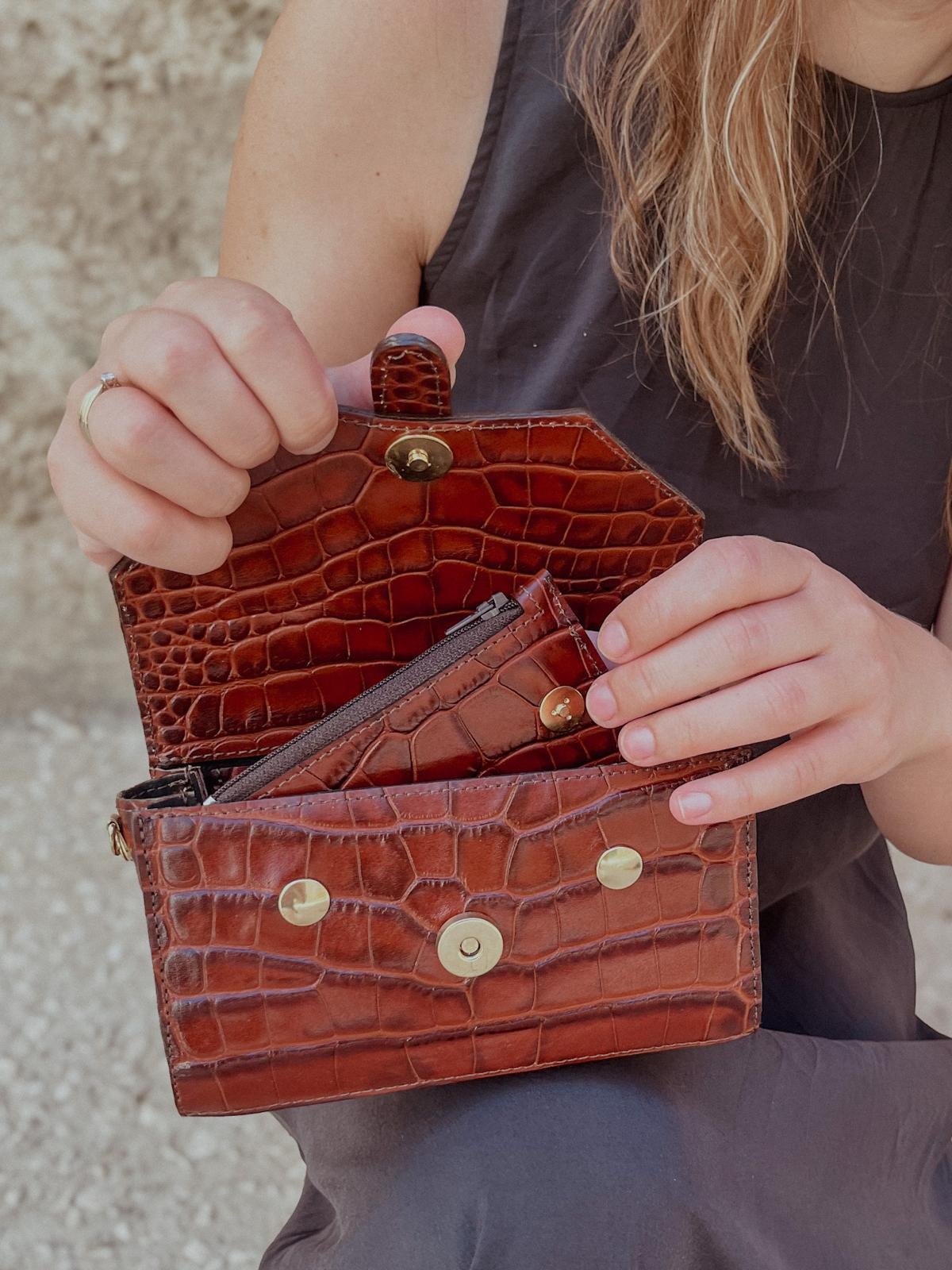 Sac en cuir marron