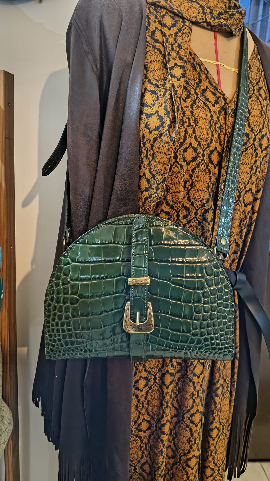 Nathalie vert croco m