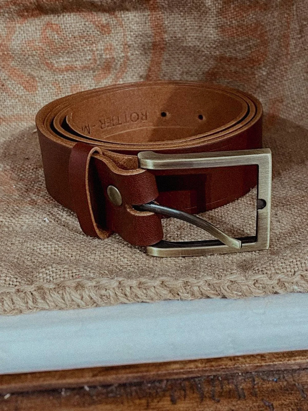 Ceinture En Cuir Marron Neuve - Taille Unique - Sans Marque, étiquetée à 45€ (origine)